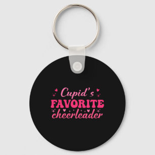 Cupids Favorite Cheerleader Valentine Day Love Che Key Ring