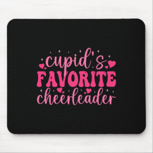 Cupids Favorite Cheerleader Valentine Day Love Che Mouse Pad