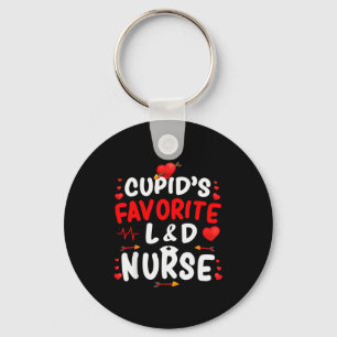 Cupids Favorite L&d Nurse Cute Valentines Day Key Ring