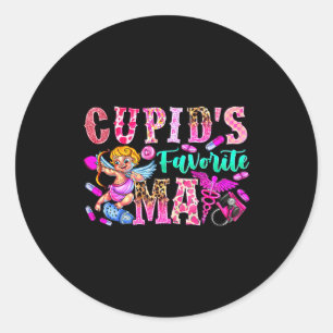Cupids Favorite Ma Medical Istants Valentines Day Classic Round Sticker