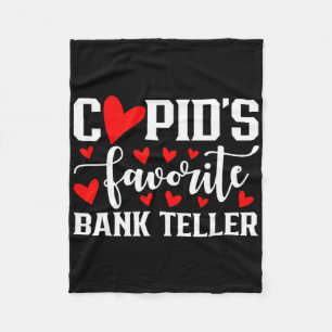 Cupid's Favorite Nk Teller Cute Heart Valentine's Fleece Blanket