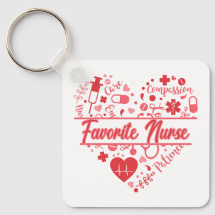 Cupids Favorite Nurse Key Ring