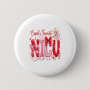 Cupids Favorite Nurse Nicu Valentines Day Shirt Nu 6 Cm Round Badge