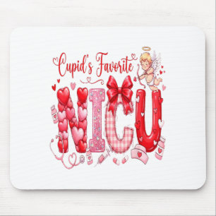 Cupids Favorite Nurse Nicu Valentines Day Shirt Nu Mouse Pad