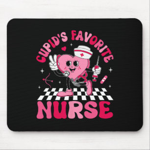Cupids Favorite Nurse Valentine Candy Heart Nurse  Mouse Pad