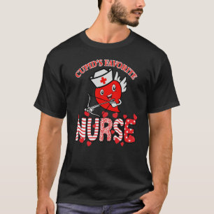 Cupid's Favorite Nurse Valentines Day N Cupid Nurs T-Shirt