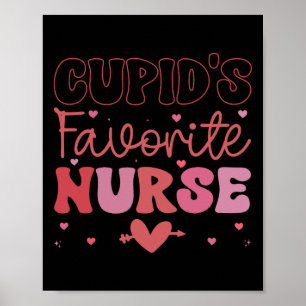Cupid's Favorite Nurse Valentines Day Valentine Er Poster