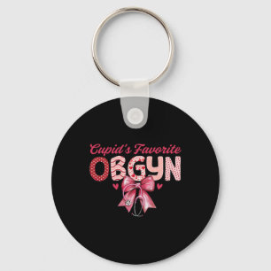 Cupid's Favorite Ob-gyn Coquette Stethoscope Ob Nu Key Ring