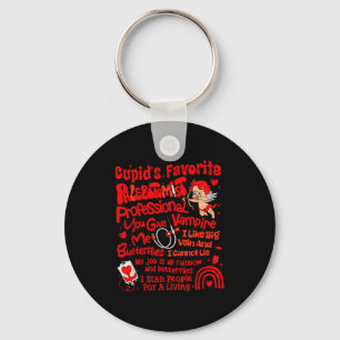 Cupids Favorite Phlebotomist Valentine Phlebotomy Key Ring