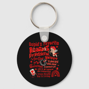 Cupid's Favorite Phlebotomist Valentine Phlebotomy Key Ring