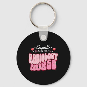 Cupid's Favorite Radiology Nurse Valentine's Day H Key Ring