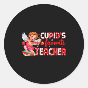Cupids Favorite Teacher For Teachers Girls Women V Classic Round Sticker