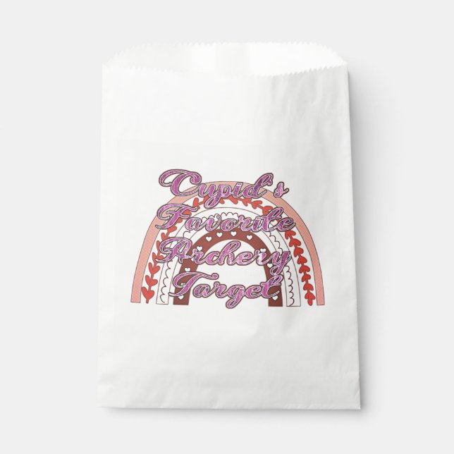 Cupid's Favourite Archery Target - Valentine's Day Favour Bag (Front)