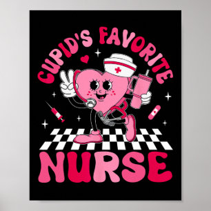 Cupids Favourite Nurse Bougie Valentine Candy Hear Poster