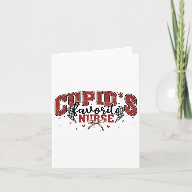 Cupid's Favourite Nurse Valentine  Card (Front)