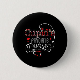 Cupid's Favourite Nurse Valentine Day Nursing Medi 6 Cm Round Badge