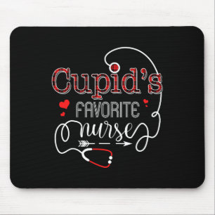 Cupid's Favourite Nurse Valentine Day Nursing Medi Mouse Pad