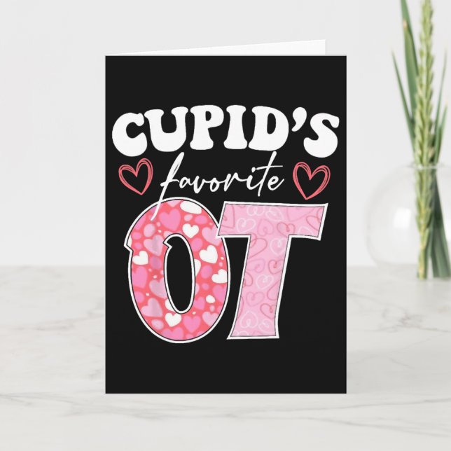 Cupid's Favourite Ot Happy Valentine Apparel  Card (Front)