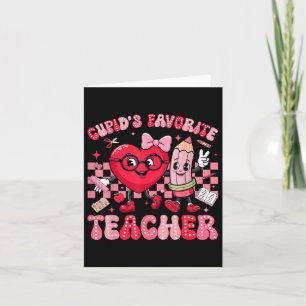 Cupids Favourite Teacher Cute Heart Valentines Day Card