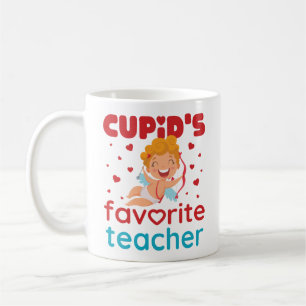 Cupid's Favourite Teacher Cute Valentine's Day Coffee Mug