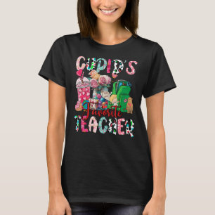 Cupid's Favourite Teacher Happy Valentines Day Ret T-Shirt