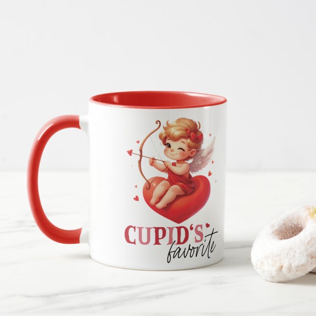 Cupid's Favourite Valentine Day Mug (With Donut)