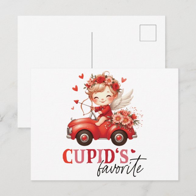 Cupid's Favourite Valentine Day Postcard (Front/Back)