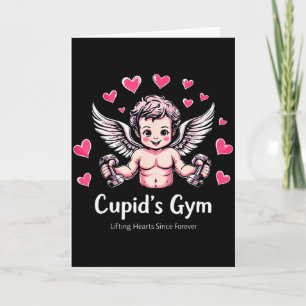 Cupids Gym Funny Valentines Workout Shirt For Gym Card