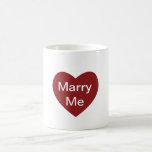 Cupids Hearts Magic Love Mug - Marry Me Proposal<br><div class="desc">It looks like a plain black or blue mug, but add some coffee and – magic – the design, cool pattern, or special photo is revealed. This mug turns heads. It is made with a special, heat-sensitive coating, so, when any hot liquid is added, it changes colour to reveal your...</div>