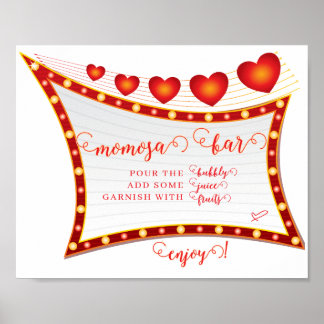 Cupid's Secret Valentine Baby Shower Momosa Bar Poster