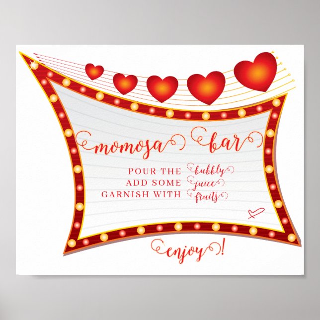 Cupid's Secret Valentine Baby Shower Momosa Bar Poster (Front)