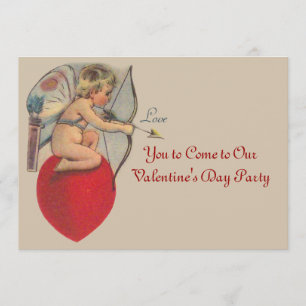 Cupid's Valentine Message Party Invitation