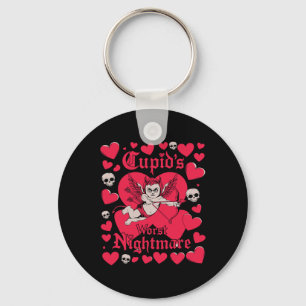 Cupid's Worst Scary Night Anti Valentine Day Key Ring
