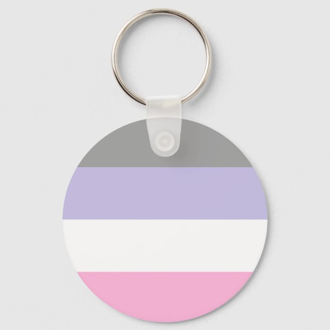 Cupioromantic Pride Flag Key Ring (Front)