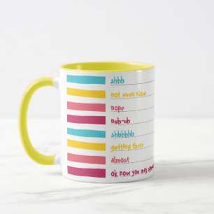 Cuppa Fun Colourful Striped Candy Shushes! Mug