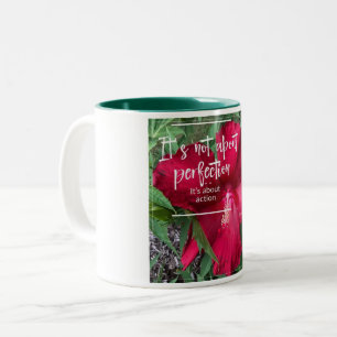 Cuppainspiration, It's Not About Perfection! Two-Tone Coffee Mug