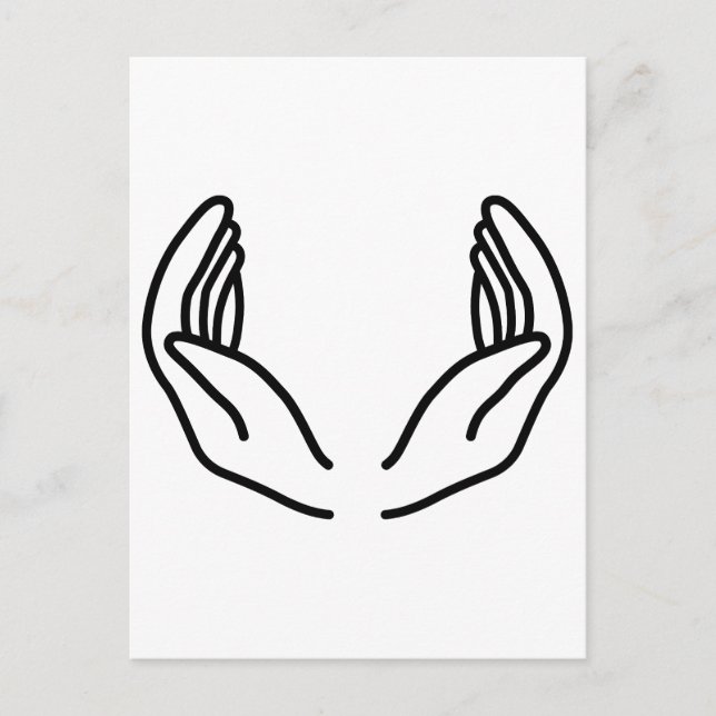 Cupped Hands Postcard (Front)