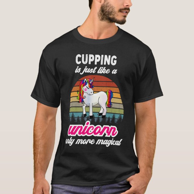 Cupping TCM Therapist  Unicorn Vintage Sunset T-Shirt (Front)
