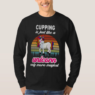 Cupping TCM Therapist Unicorn Vintage Sunset T-Shirt
