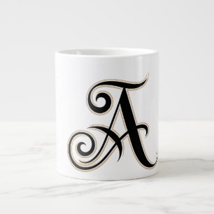 Cups white letters A