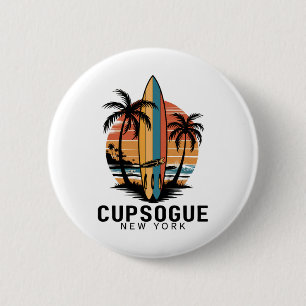 Cupsogue Beach New York Surfing Surfer  6 Cm Round Badge