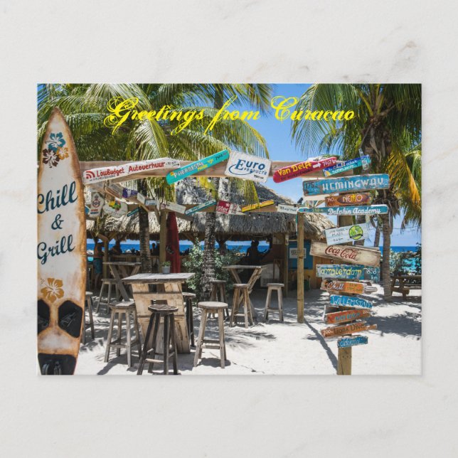Curacao Beach Postcard (Front)
