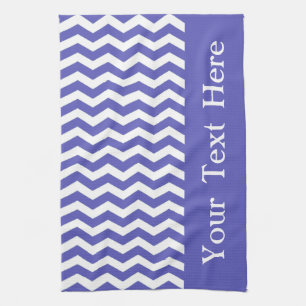 Curacao Blue Wave Chevron customisable Tea Towel