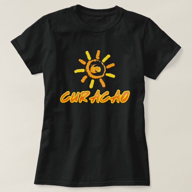 Curacao bright yellow & orange T-Shirt (Design Front)