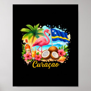 Curacao Caribbean Islands Travel Girls Trip Vacati Poster