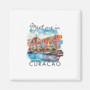 Curacao Caribbean Islands Travel Trip Meet Me In C Magnet