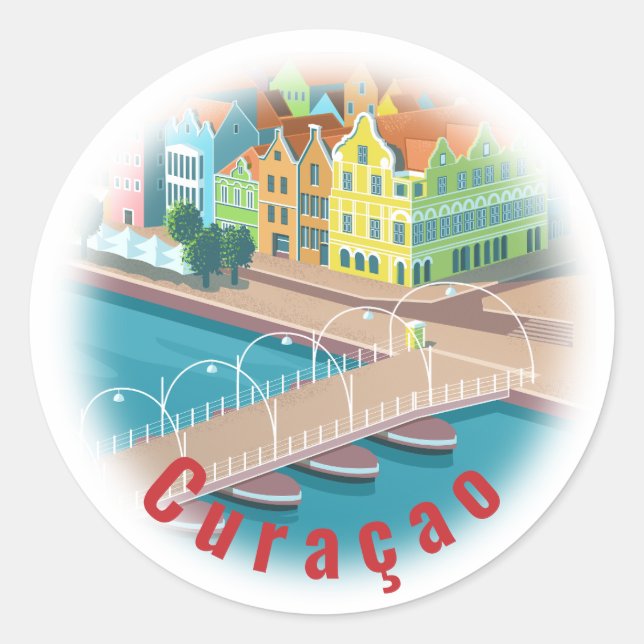 Curaçao Classic Round Sticker (Front)