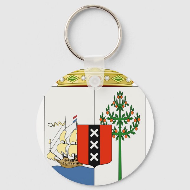 Curacao Coat Of Arms Key Ring (Front)