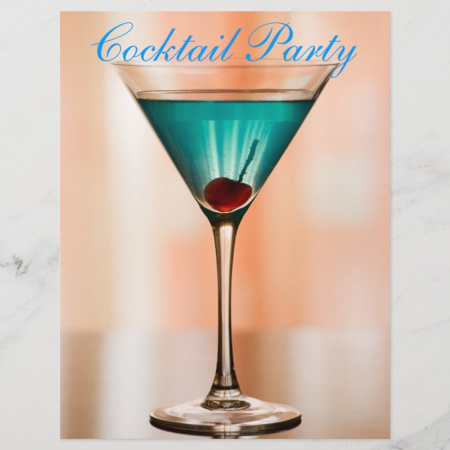 Curacao cocktail flyer (Front)