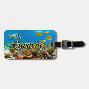 Curacao coral reef luggage tag